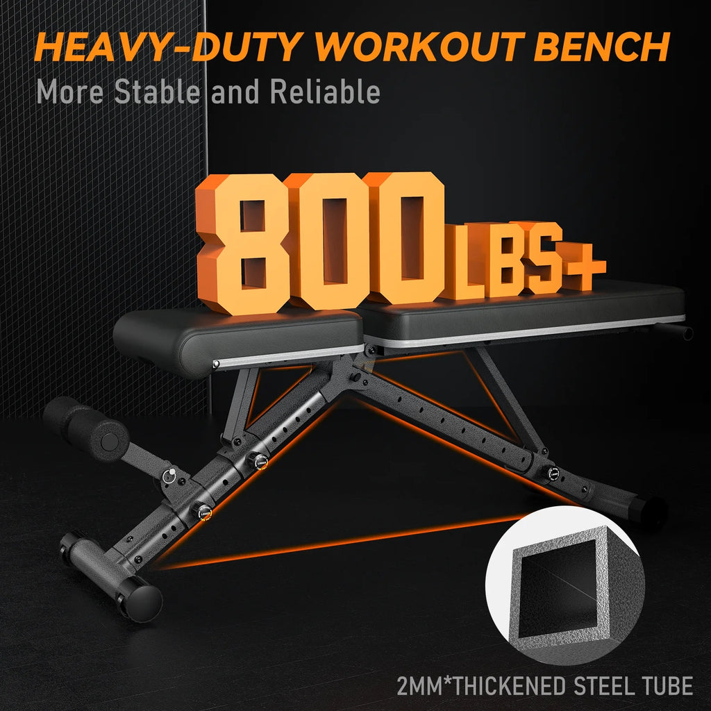 Adjustable Weight Bench 800LB Incline Decline N1081