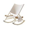 Folding Outdoor Rocker Chair with Side Pocket Carry Bag White E519840