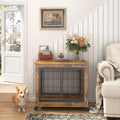 Furniture Dog Cage Crate with Double Doors on Casters C111