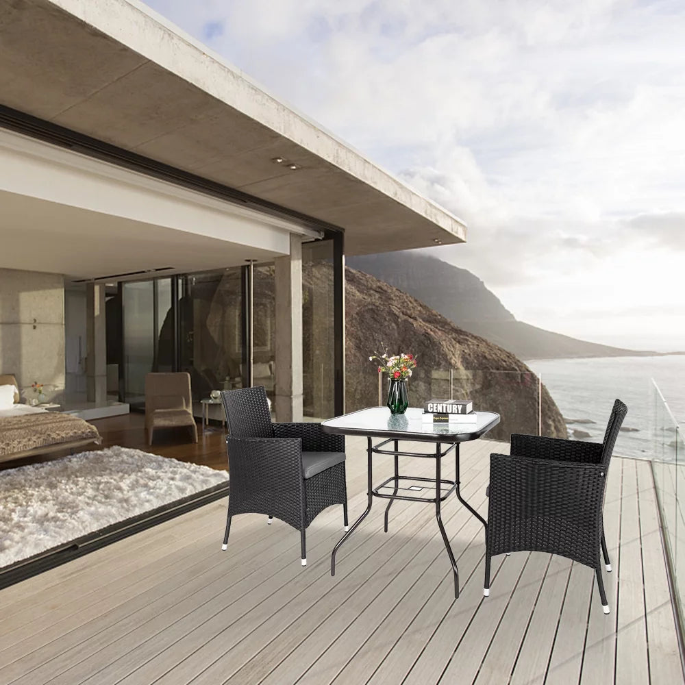 Round Glass Outdoor Dining Table D958988