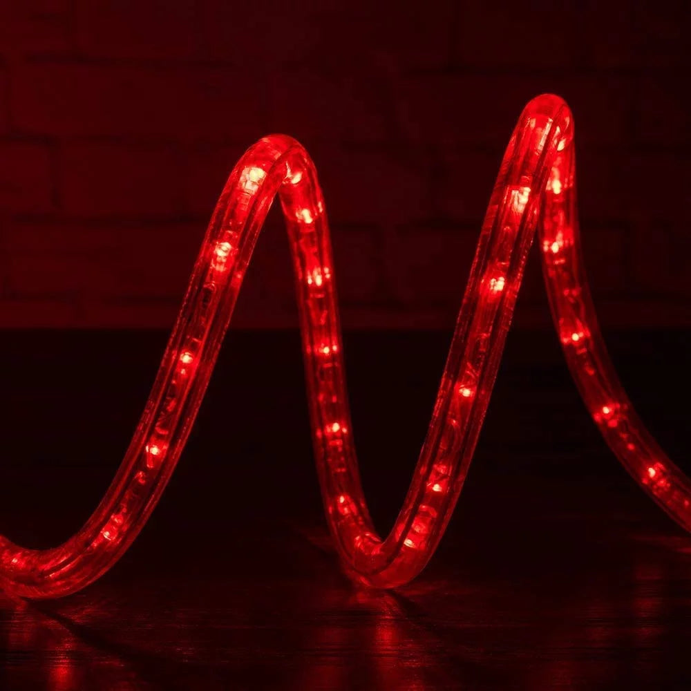 25Ft Red LED Rope Light, Connectable Outdoor Waterproof Z80424