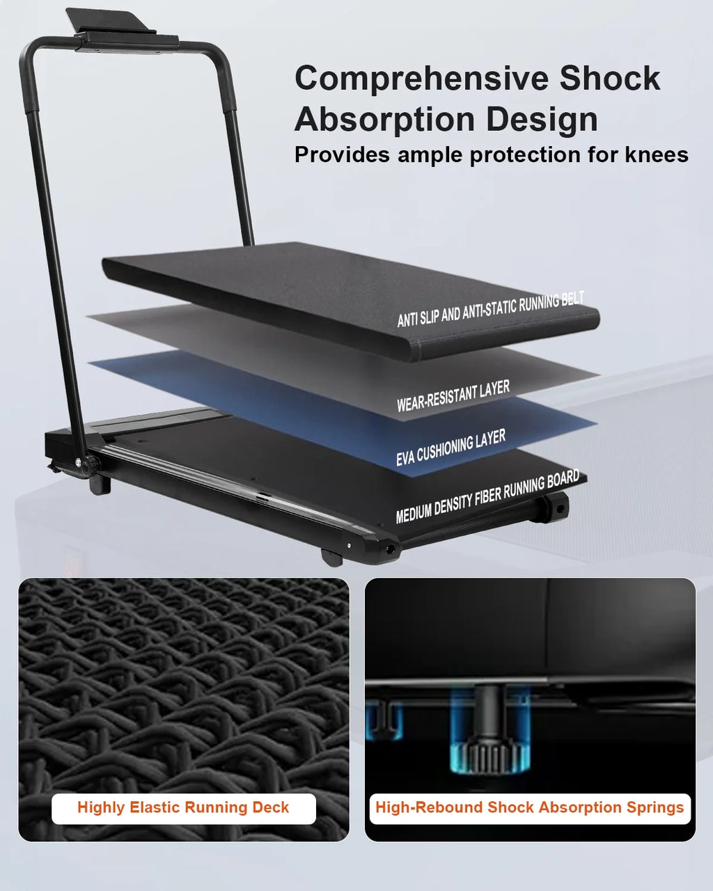 2.25HP Walking Pad Treadmill with 330 lbs Capacity D666711