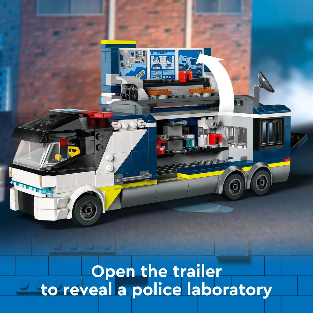 Police Truck Toy with Quad Bike and Minifigures M931313