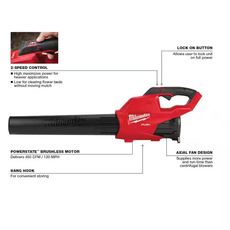 18V Lithium-Ion Brushless Cordless Handheld Blower and Pruning Saw 2-Tool L512472