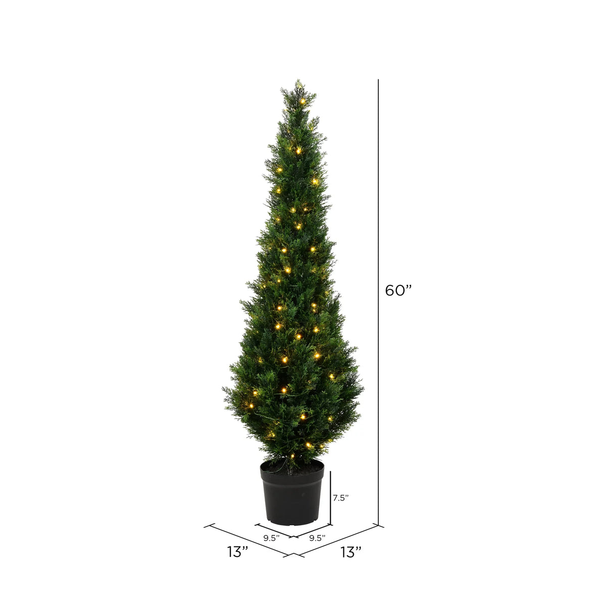5' Artificial Potted Green Cedar Tree T44755