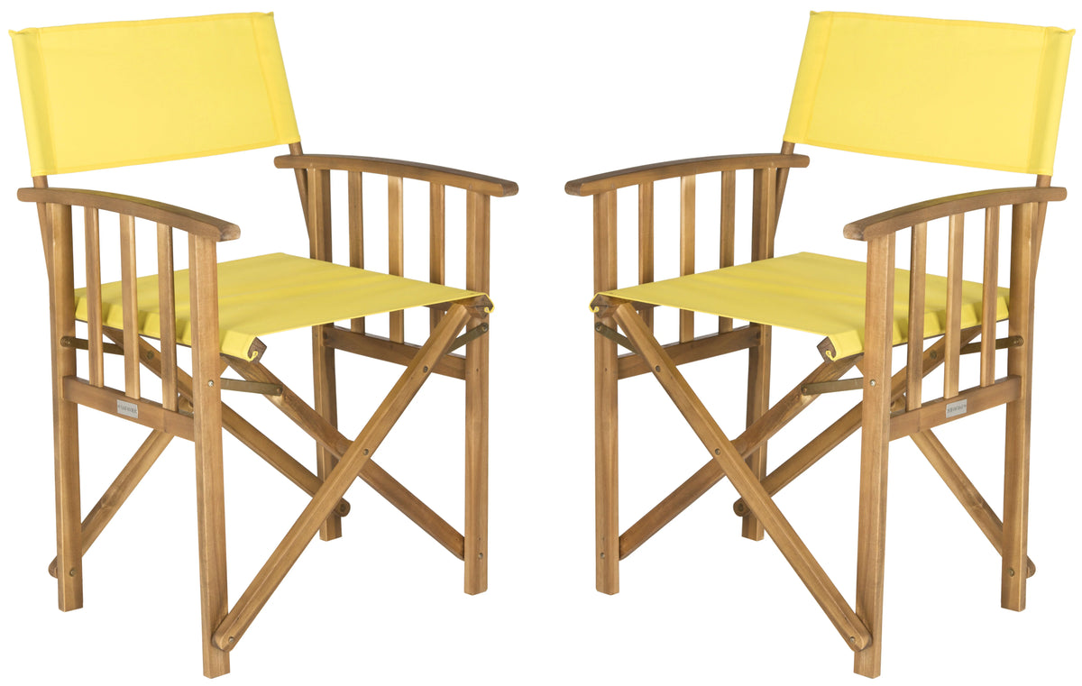 Set of 2 Natural Yellow Outdoor Chair E6899