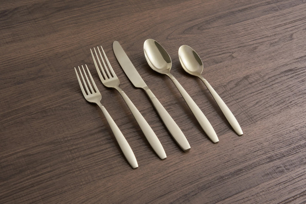 Champagne Sand & Mirror Stainless Steel 20pc Flatware Set N248328
