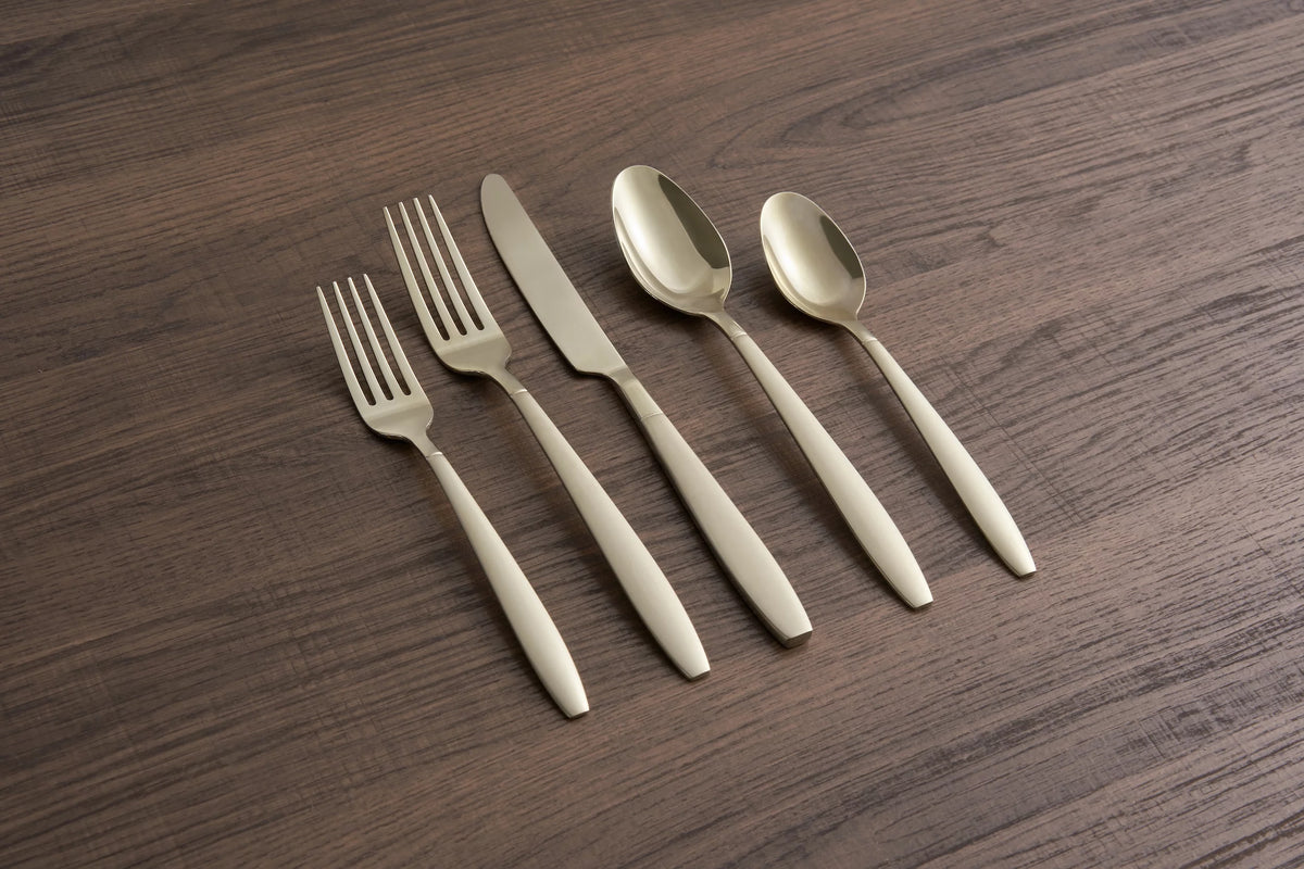 Champagne Sand & Mirror Stainless Steel 20pc Flatware Set N248328