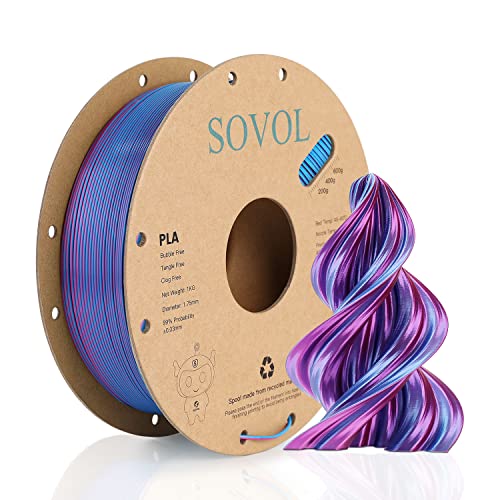 Silk Tri Color 1.75mm PLA 3D Printer Filament 1kg J6413