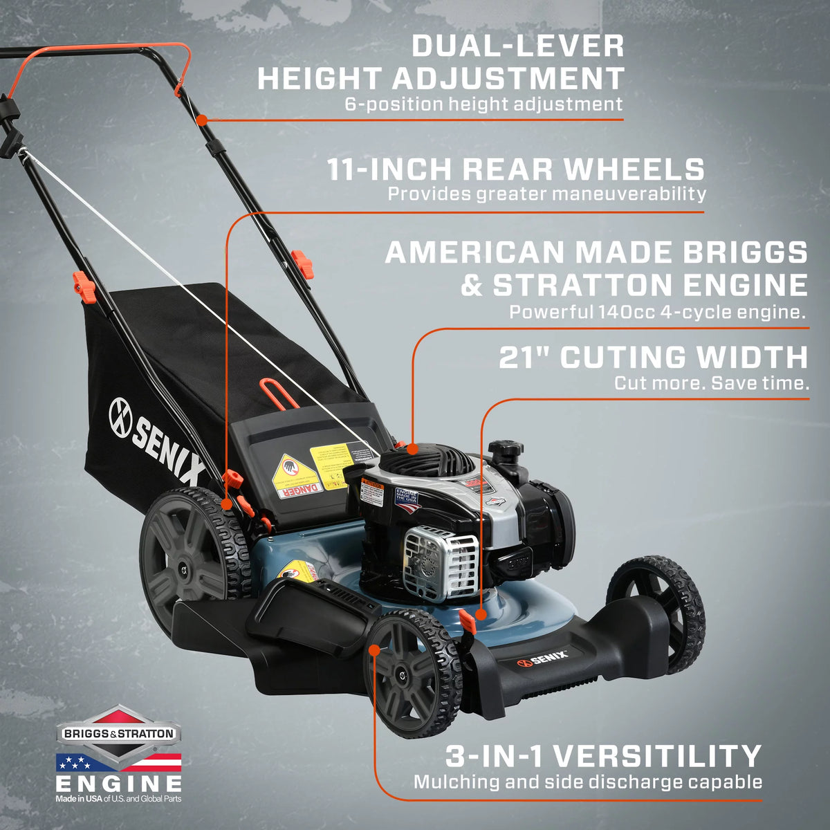 21-Inch Push Lawnmower with 140 cc Engine G380