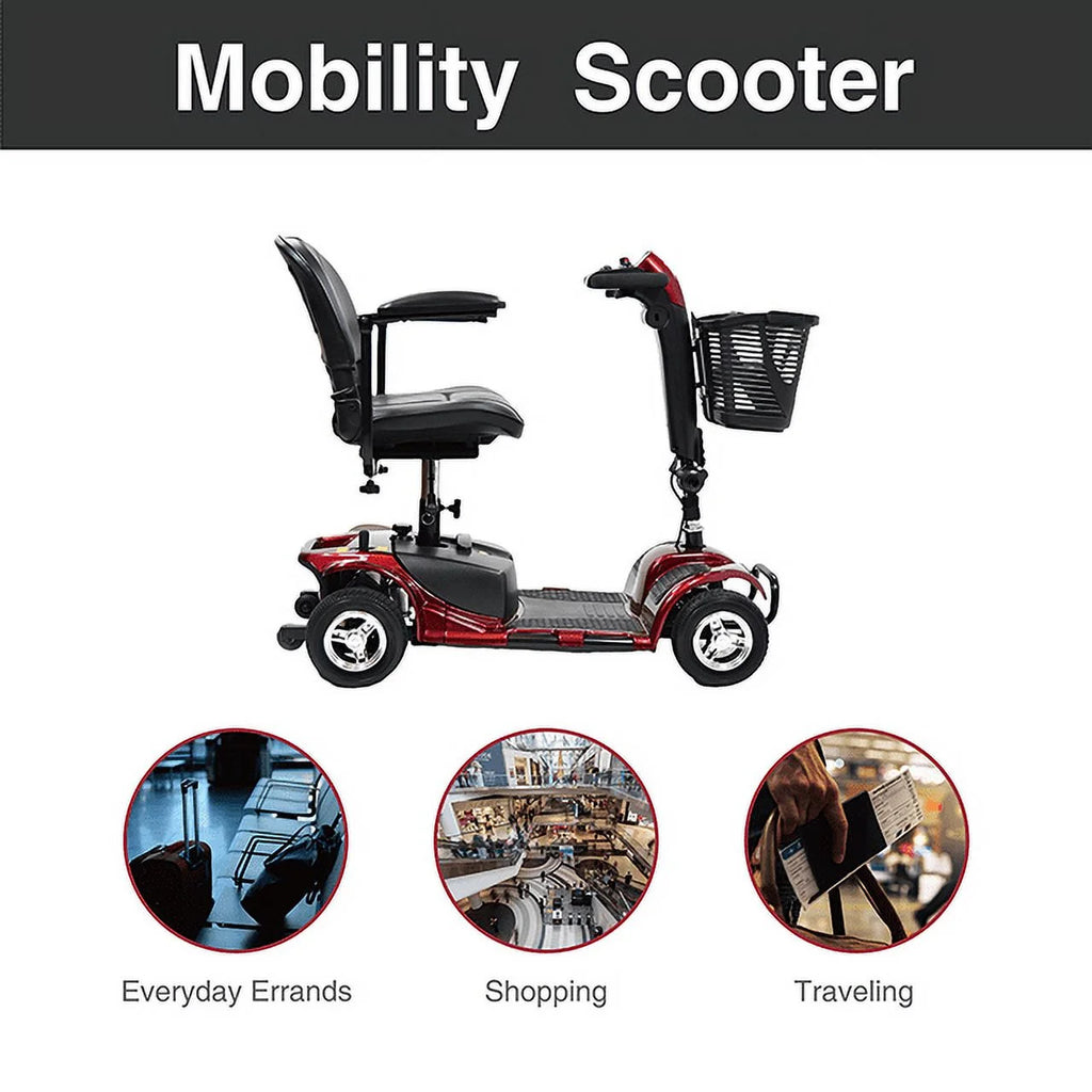 Red 4-Wheel Motorized Power Scooter N27771