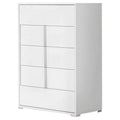 White 5-Drawer MDF Wood Chest D3177