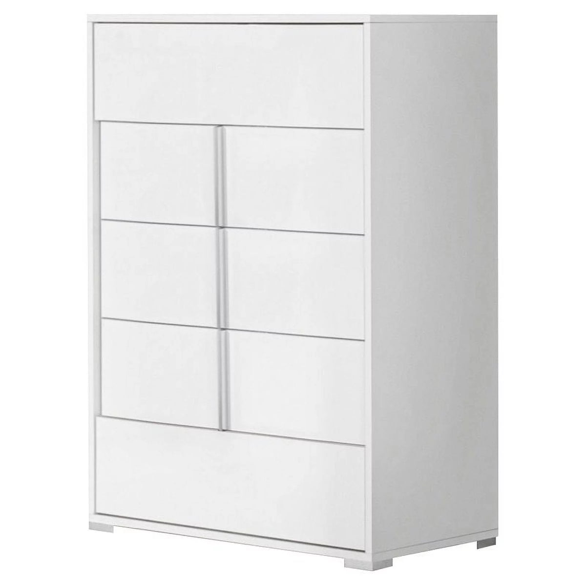White 5-Drawer MDF Wood Chest D3177