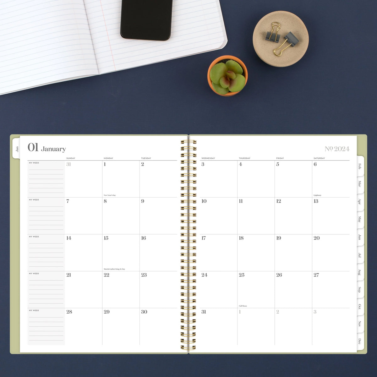 Large Monthly Weekly Planner A153836