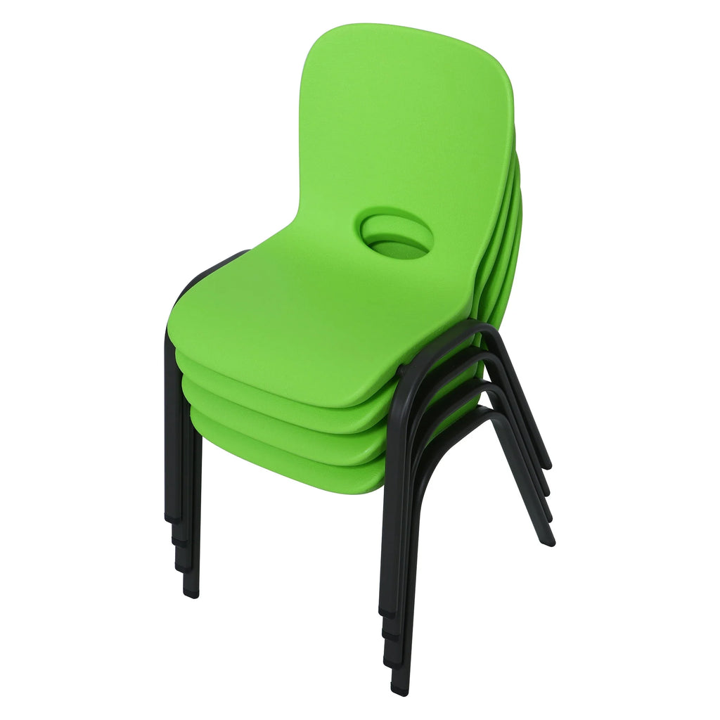 Lime Green Stacking Chairs 4 Pack G36258