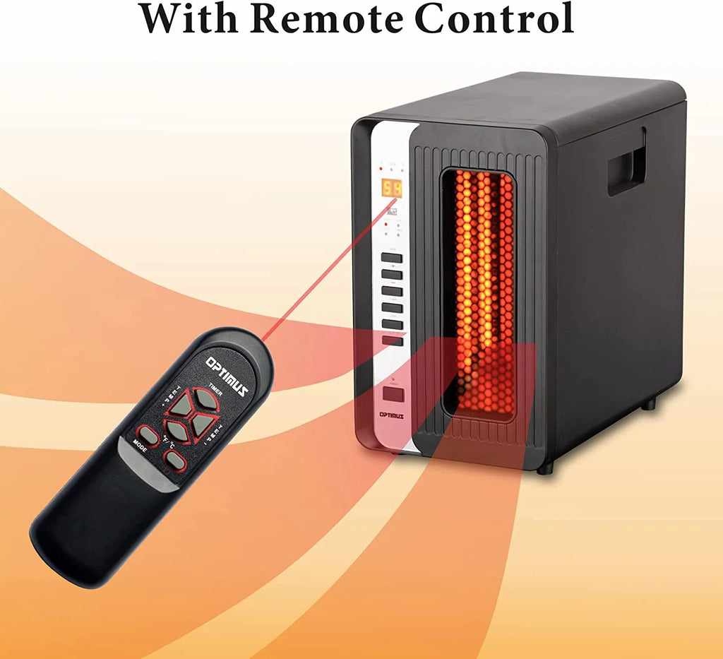 Electric Infrared Quartz Space Heater with Remote L120132