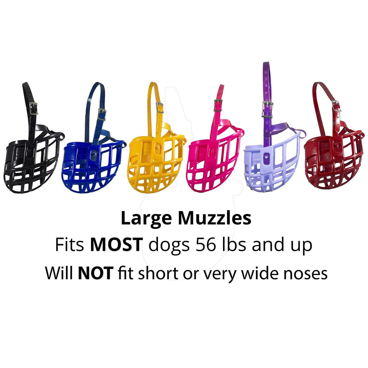 Plastic Dog Muzzle with Adjustable Nylon Headstall K882