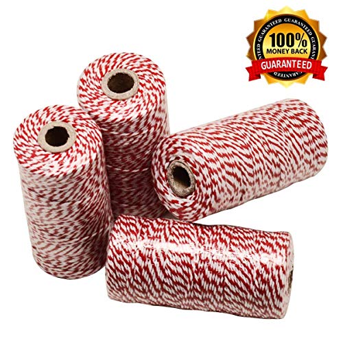 Cotton Bakers Twine Red & White 100M G3140